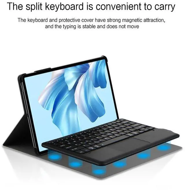 Alt view image 4 of 7 - Touchpad Keyboard Case for Samsung Galaxy Tab S9 Ultra 14.6 Inch 2023 SM-X910 SM-X916B SM-X918U, Smart Stand Cover with Detachable Wireless Keyboard / Trackpad / Pencil Holder