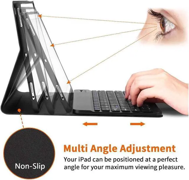 Alt view image 2 of 7 - Keyboard Case with Wireless Mouse Combo for Samsung Galaxy Tab S9 Plus 12.4 inch 2023 SM-X810 SM-X816B SM-X818U Smart Folio Cover with Magnetic Detachable Wireless Keyboard