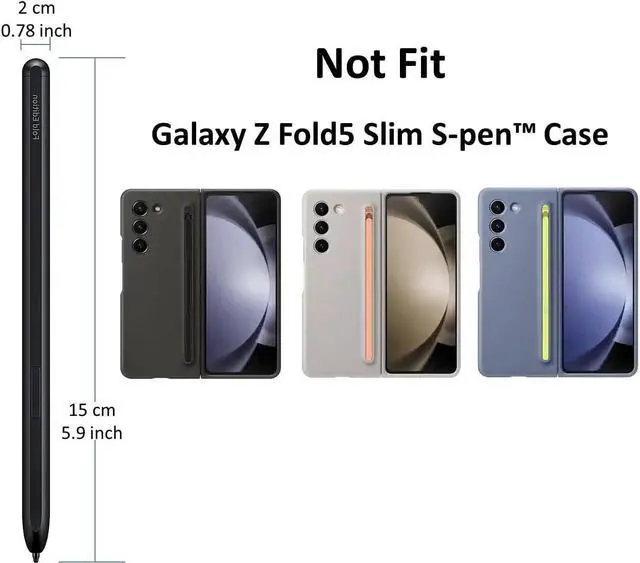 Alt view image 2 of 6 - Galaxy Z Fold 5 Stylus Pen Compatible with Galaxy Z Fold 5 S Pen Fold Edition Replacement for Samsung Galaxy Z Fold 5 5G Touch Stylus S Pen + Tips/Nibs