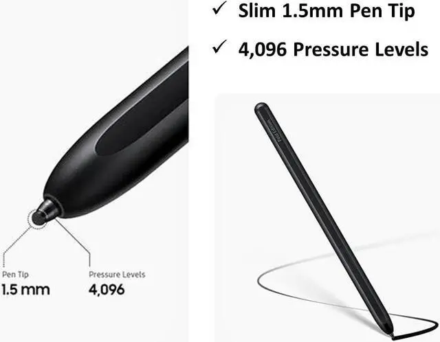 Alt view image 3 of 6 - Galaxy Z Fold 5 Stylus Pen Compatible with Galaxy Z Fold 5 S Pen Fold Edition Replacement for Samsung Galaxy Z Fold 5 5G Touch Stylus S Pen + Tips/Nibs