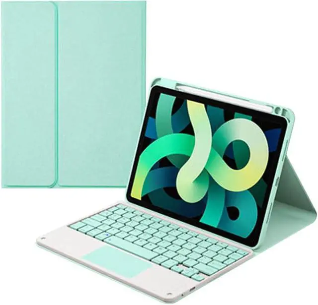 Main image of Touchpad Keyboard Case for Huawei MatePad Air 11.5 inch 2023, Smart Folio Cover with Pencil Holder, Magnetic Detachable Wireless Bluetooth Keyboard Mint Green