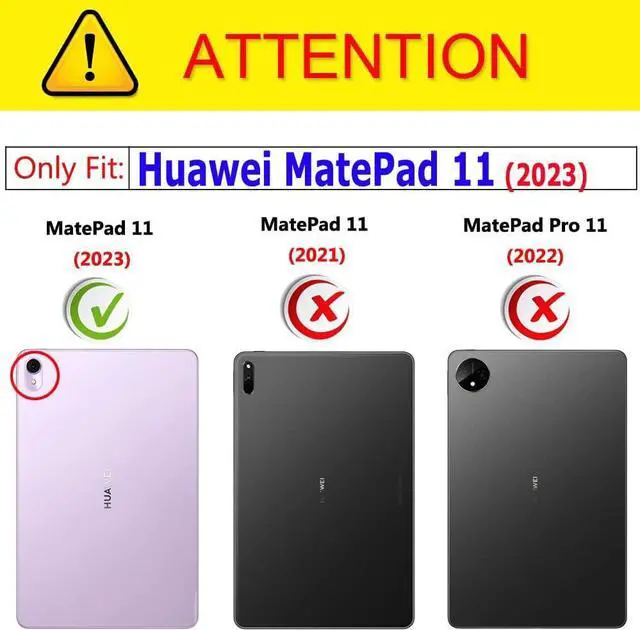 Alt view image 2 of 4 - Touchpad Keyboard Case for Huawei MatePad 11 inch 2023, Smart Folio Cover with Pencil Holder, Magnetic Detachable Wireless Bluetooth Keyboard Purple