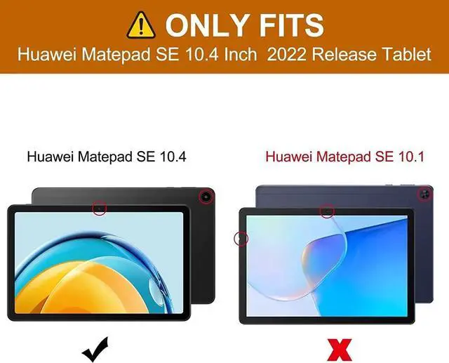 Alt view image 2 of 6 - Touchpad Keyboard Case for Huawei Matepad SE 10.4 Inch 2022 Model AGS5-W09 / AGS5-L09 Smart Folio Cover with Pencil Holder, Magnetic Detachable Wireless Bluetooth Keyboard Pink