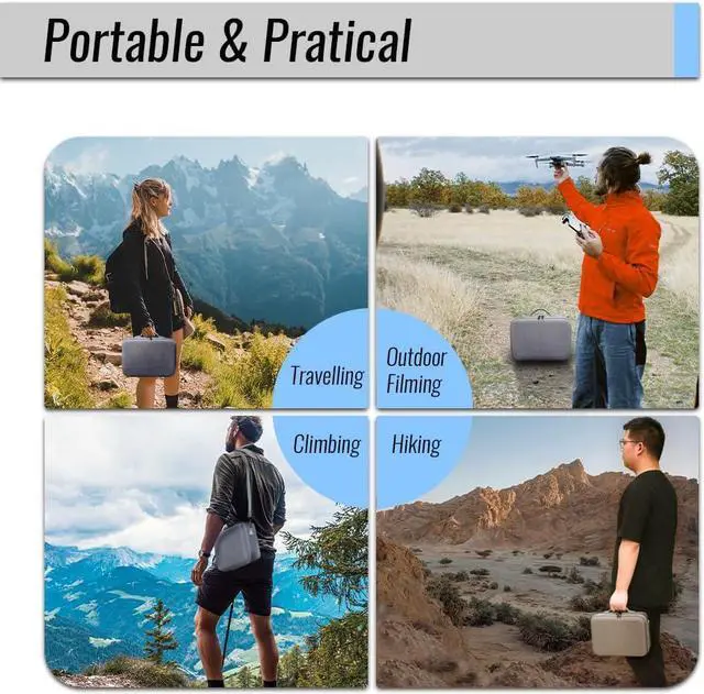 Alt view image 7 of 7 - Mini 3 Pro Drone Case for Mini 3 /Mini 3 Pro Drone,Waterproof Travel Bag Professional Storage Drone Case for DJI RC/RC N1 Controller and Mini 3 Pro Accessories (CASE ONLY)