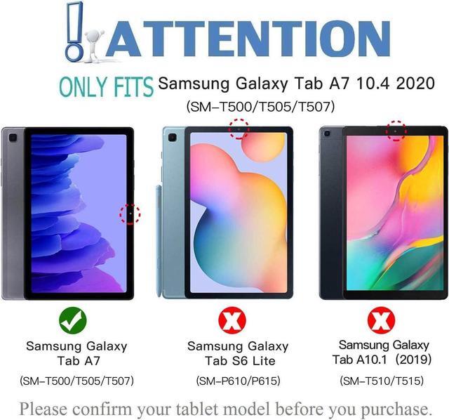Alt view image 2 of 7 - Keyboard Case with Wireless Mouse Combo for Samsung Galaxy Tab A7 10.4 inch 2020 SM-T500 SM-T505 SM-T507, Smart Folio Cover with Magnetic Detachable Wireless Keyboard and Mice
