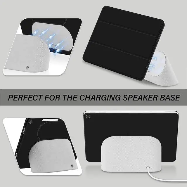 Alt view image 5 of 7 - for Google Pixel Tablet 2023 Case 11 inch Ultra Slim PU Leather TPU Back Shell Foldable Kickstand, Drop-Shockproof Case Cover Google Pixel Tablet Compatible with Charging Speaker