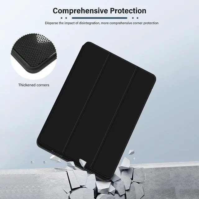Alt view image 7 of 7 - for Google Pixel Tablet 2023 Case 11 inch Ultra Slim PU Leather TPU Back Shell Foldable Kickstand, Drop-Shockproof Case Cover Google Pixel Tablet Compatible with Charging Speaker