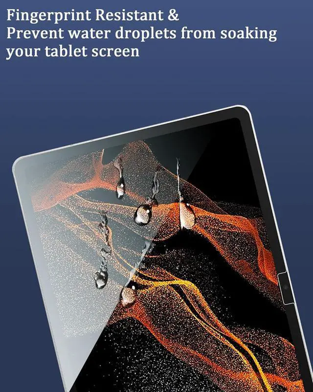 Alt view image 6 of 7 - 2 Pack Screen Protector for Samsung Galaxy Tab S9 Ultra/S8 Ultra 14.6 Inch 2023/2022 SM-X900/SM-X906/SM-X910N/SM-X916B, Anti-Scratch/High Definition/9H Hardness Tempered Glass Film
