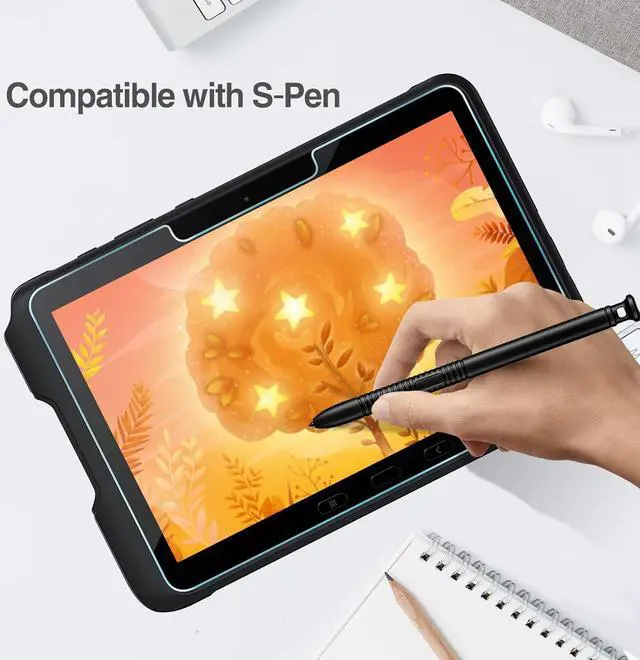 Alt view image 7 of 7 - 2 Pack Screen Protector for Samsung Galaxy Tab Active4 Pro 10.1 inch 2022 SM-T630/SM-T638 and Tab Active Pro 10.1 inch 2019 SM-T540/SM-T547, Anti-Scratch/HD/9H Hardness Tempered Glass Film