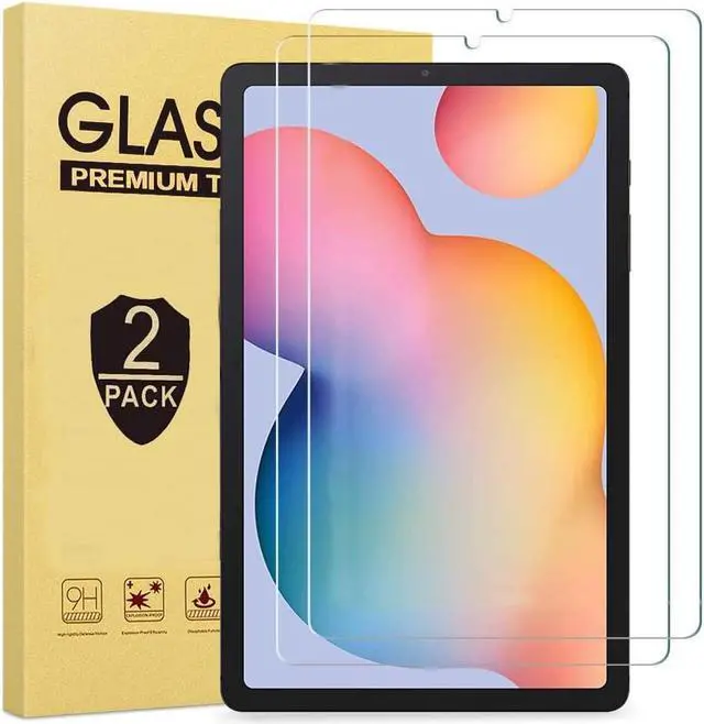 Main image of [2 Pack] Screen Protector for Samsung Galaxy Tab S6 Lite 10.4 inch 2022/2020 SM-P610/P613/P615/P619, 9H Hardness Tempered Glass Film, S Pen Compatible/Face ID/Case Friendly