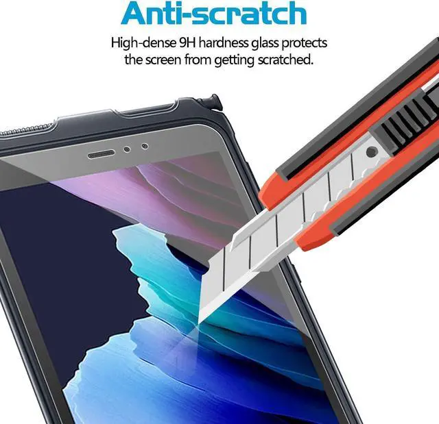 Alt view image 3 of 7 - [2-Pack] Screen Protector for Samsung Galaxy Tab Active 3 8.0 Inch SM-T570/SM-T575/SM-T577 Tempered Glass Screen Protector Film, S-Pen Compatible,Scratch Resistant