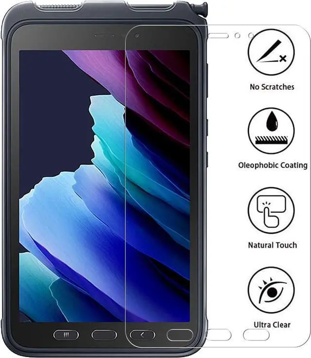 Alt view image 6 of 7 - [2-Pack] Screen Protector for Samsung Galaxy Tab Active 3 8.0 Inch SM-T570/SM-T575/SM-T577 Tempered Glass Screen Protector Film, S-Pen Compatible,Scratch Resistant