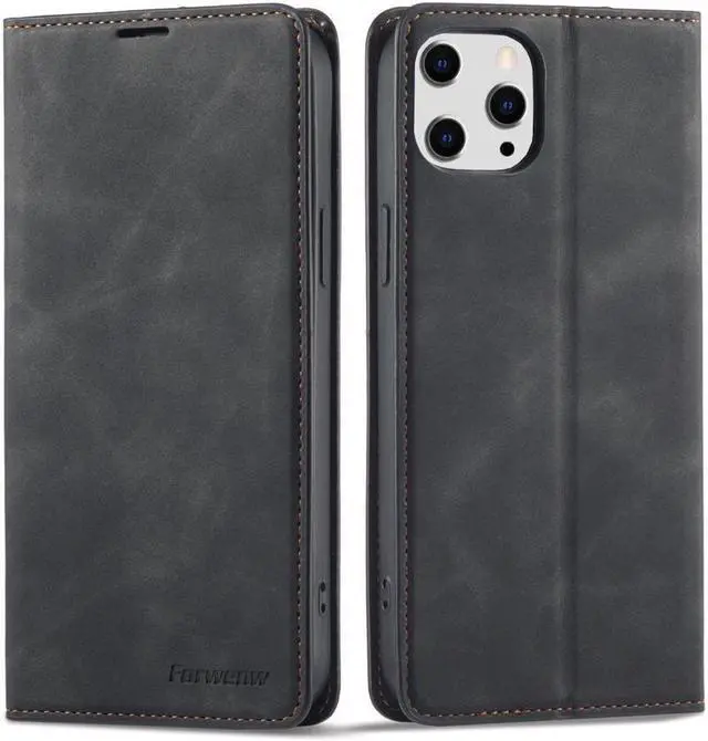 Main image of Case for iPhone 15 Pro 6.1 inch Premium PU Leather Cover with Card Holder Kickstand Shockproof Flip Wallet Cover