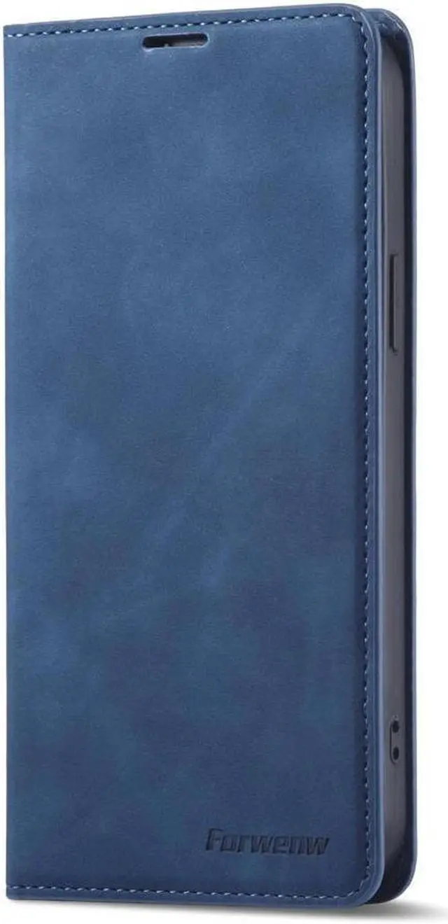 Alt view image 2 of 7 - Case for iPhone 15 Pro Max 6.7 inch Premium PU Leather Cover with Card Holder Kickstand Shockproof Flip Wallet Cover Blue