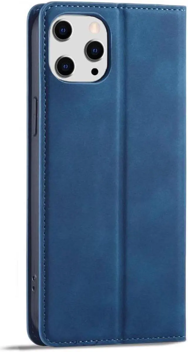Alt view image 3 of 7 - Case for iPhone 15 Pro Max 6.7 inch Premium PU Leather Cover with Card Holder Kickstand Shockproof Flip Wallet Cover Blue