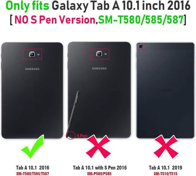 Alt view image 2 of 7 - [2-Pack] Screen Protector for Samsung Galaxy Tab A 10.1 inch 2016 SM-T580 SM-T585 SM-T587 Tempered Glass Screen Protector Film, S Pen Compatible, Scratch Resistant