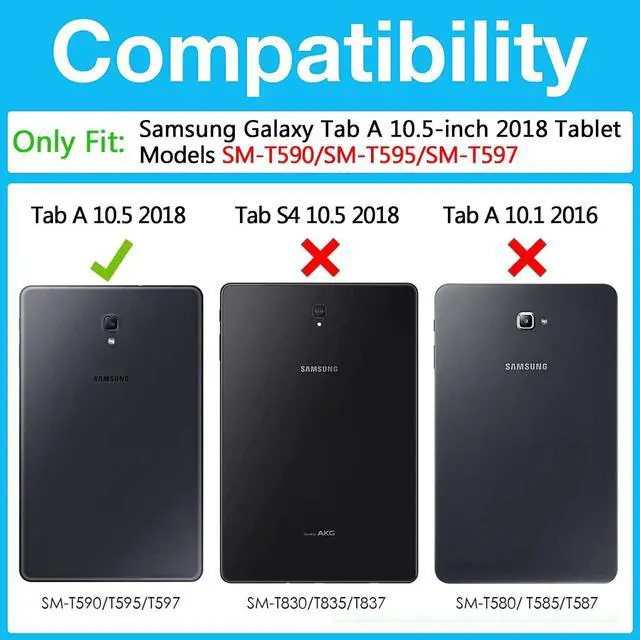Alt view image 2 of 7 - [2-Pack] Screen Protector for Samsung Galaxy Tab A 10.5 inch 2018 SM-T590/SM-T595/SM-T597 Tempered Glass Screen Protector Film,Scratch Resistant