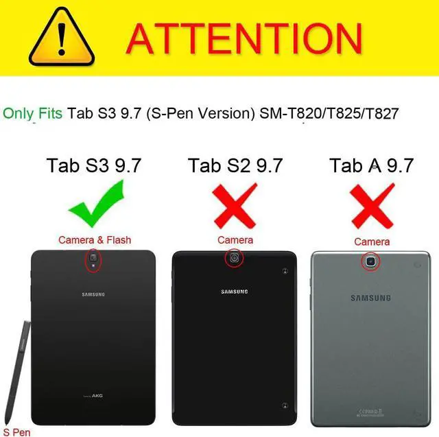 Alt view image 2 of 7 - [2-Pack] Screen Protector for Samsung  Galaxy Tab S3 9.7 inch 2017 Inch Model SM-T820/SM-T825/SM-T827 Tempered Glass Screen Protector Film, S-Pen Compatible,Scratch Resistant