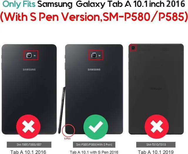 Alt view image 2 of 7 - [2-Pack] Screen Protector for Samsung Galaxy Tab A 10.1 inch 2016 (with S Pen Version) SM-T580 SM-T585 Tempered Glass Screen Protector Film, Scratch Resistant