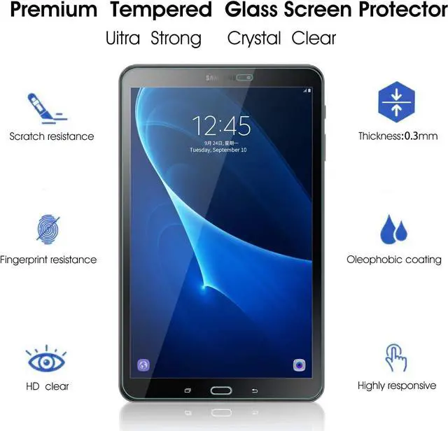 Alt view image 3 of 7 - [2-Pack] Screen Protector for Samsung Galaxy Tab A 9.7 inch 2015 SM-T550 SM-T555 SM-P550 SM-P555 Tempered Glass Screen Protector Film, S Pen Compatible, Scratch Resistant