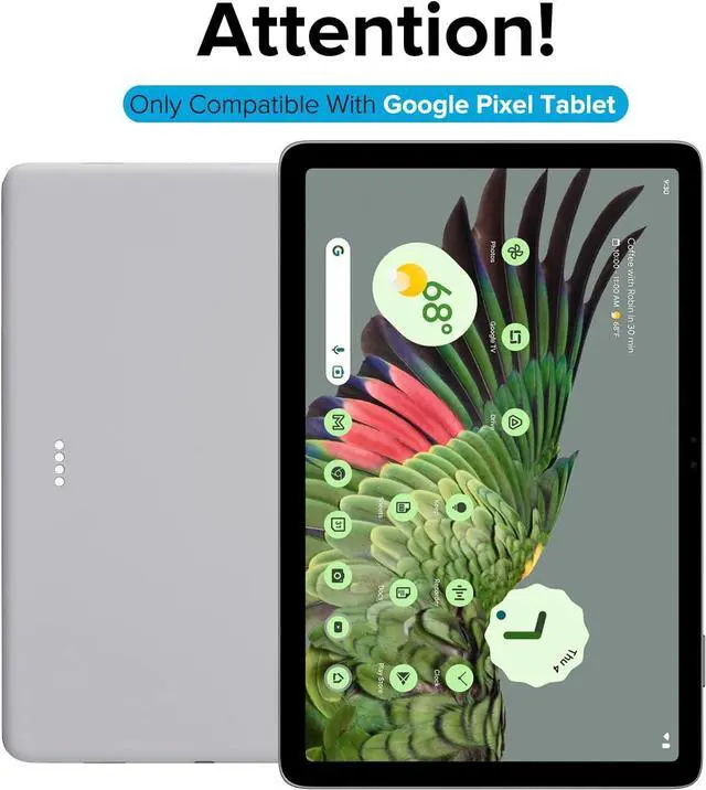 Alt view image 2 of 7 - [2-Pack] Screen Protector for Google Pixel Tablet 11 inch 2023 Tempered Glass Screen Protector Film, S Pen Compatible, Anti-Fingerprint, Anti-Scratch