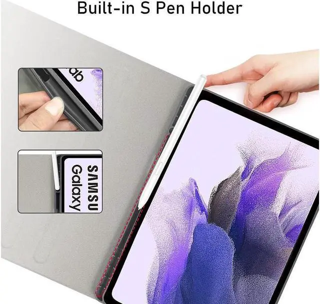 Alt view image 4 of 7 - Keyboard Case for Samsung Galaxy Tab S9 Ultra 14.6 Inch 2023 SM-X910 SM-X916B SM-X918U Smart Folio Cover with Pencil Holder, Magnetic Detachable Wireless Bluetooth Keyboard