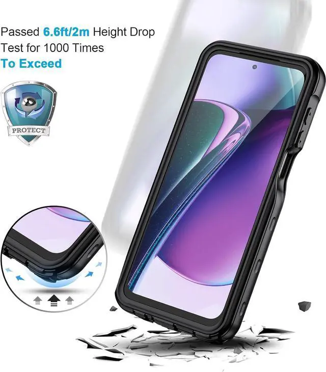 Alt view image 5 of 7 - For Moto G Stylus 5G 2023 Case, IP68 Waterproof Dustproof with Built-in Screen Protector, Rugged Full Body Shockproof Phone Cover for Motorola G Stylus 5G 2023