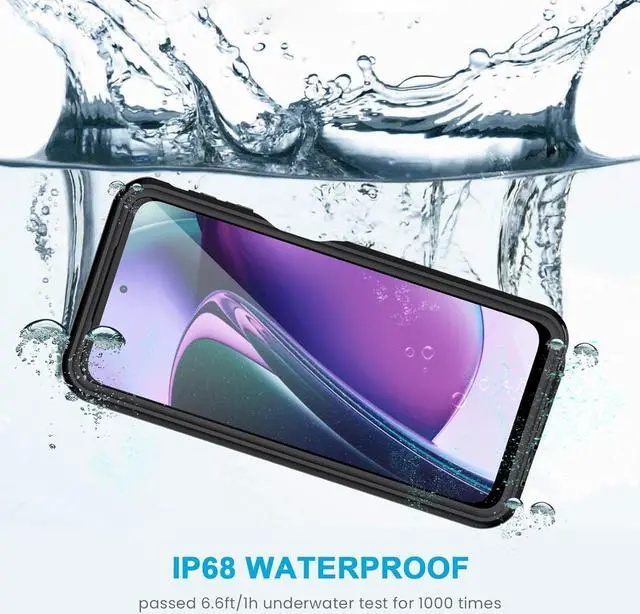 Alt view image 3 of 7 - For Moto G Stylus 5G 2023 Case, IP68 Waterproof Dustproof with Built-in Screen Protector, Rugged Full Body Shockproof Phone Cover for Motorola G Stylus 5G 2023