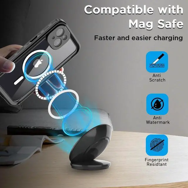 Alt view image 2 of 7 - Waterproof Case for iPhone 15 Plus 6.7 inch with MagSafe Snowproof, Dustproof and Shockproof, IP68 Certified Full Body Protection Fully Sealed Underwater Cover for iPhone 15 Plus 6.7"