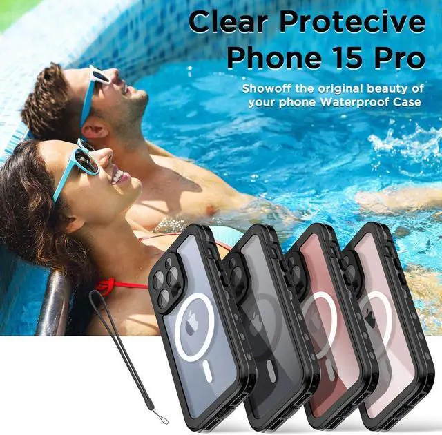 Alt view image 6 of 7 - Waterproof Case for iPhone 15 Pro 6.1 inch with MagSafe Snowproof, Dustproof and Shockproof, IP68 Certified Full Body Protection Fully Sealed Underwater Cover for iPhone 15 Pro 6.1"