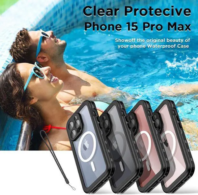 Alt view image 6 of 7 - Waterproof Case for iPhone 15 Pro Max 6.7 inch with MagSafe Snowproof,Dustproof and Shockproof, IP68 Certified Full Body Protection Fully Sealed Underwater Cover for iPhone 15 Pro Max 6.7"