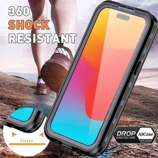 Alt view image 7 of 7 - Waterproof Case for iPhone 15 Pro Max 6.7 inch with MagSafe Snowproof,Dustproof and Shockproof, IP68 Certified Full Body Protection Fully Sealed Underwater Cover for iPhone 15 Pro Max 6.7"