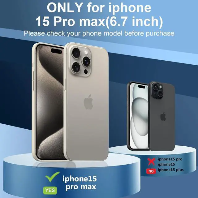 Alt view image 2 of 7 - for iPhone 15 Pro Max 6.7 inch Waterproof Case Magnetic, [Compatible with MagSafe][with Screen Protector][IP68 Underwater][Dustproof] Phone Cover for iPhone 15 Pro Max 6.7"