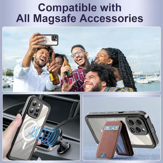 Alt view image 7 of 7 - for iPhone 15 Pro Max 6.7 inch Waterproof Case Magnetic, [Compatible with MagSafe][with Screen Protector][IP68 Underwater][Dustproof] Phone Cover for iPhone 15 Pro Max 6.7"