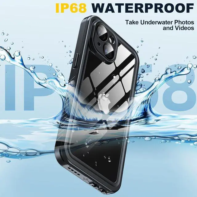 Alt view image 3 of 7 - for iPhone 15 Case Waterproof, Built-in Screen & Lens Protector [14 FT Military Drop Proof] [Full Body Shockproof] [Dustproof] [IP68 Underwater] Phone Case for iPhone 15 6.1 inch