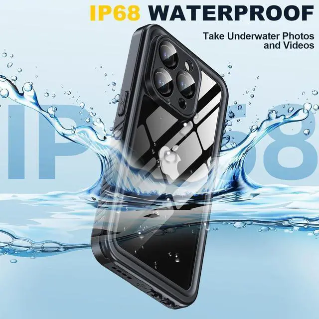 Alt view image 3 of 7 - for iPhone 15 Pro Case Waterproof, Built-in Screen & Lens Protector [14 FT Military Drop Proof] [Full Body Shockproof] [Dustproof] [IP68 Underwater] Phone Case for iPhone 15 Pro 6.1 inch