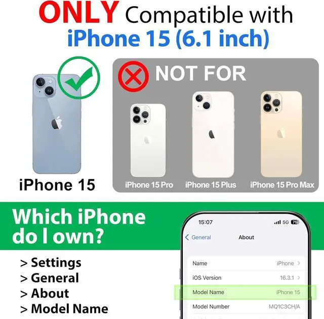 Alt view image 2 of 7 - Waterproof Case for iPhone 15 6.1 inch, Built-in [Screen Protector] [IP68 Water Proof] [14FT Military Grade Shockproof], Metal Full Body Aluminum Protective Drop Protection Cover for iPhone 15 6.1"