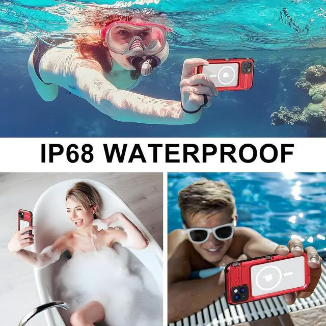Alt view image 7 of 7 - Waterproof Case for iPhone 15 6.1 inch, Built-in [Screen Protector] [IP68 Water Proof] [14FT Military Grade Shockproof], Metal Full Body Aluminum Protective Drop Protection Cover for iPhone 15 6.1"