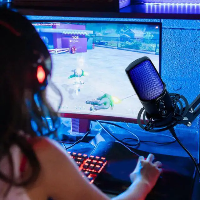 Alt view image 5 of 7 - MOINDA USB Podcast Microphone Kit for Streaming Recording with Adjustable Boom Arm RGB Condenser Mic for PCMac WindowsVocals Instruments Voice Overs Podcasting YouTube Skype Plug and Play