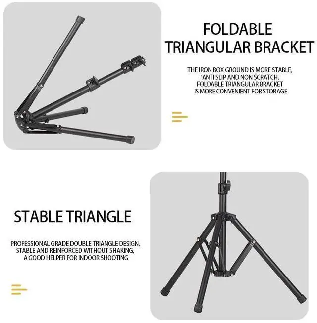 Alt view image 7 of 7 - Microphone Stand, Tripod Boom Arm Floor Mic Stand Height Adjustable Heavy Duty with Carrying Bag 2 Mic Clips 3/8" to 5/8" Adapter for Singing Outdoor performance Podcast for Blue Yeti Shure SM58 SM48