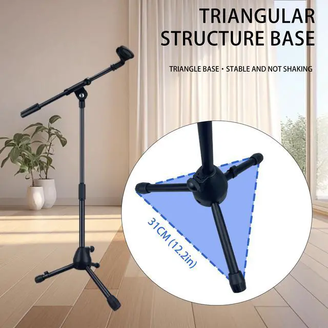 Alt view image 5 of 7 - Adjustable microphone stand, suitable for guitar and drum performances.
