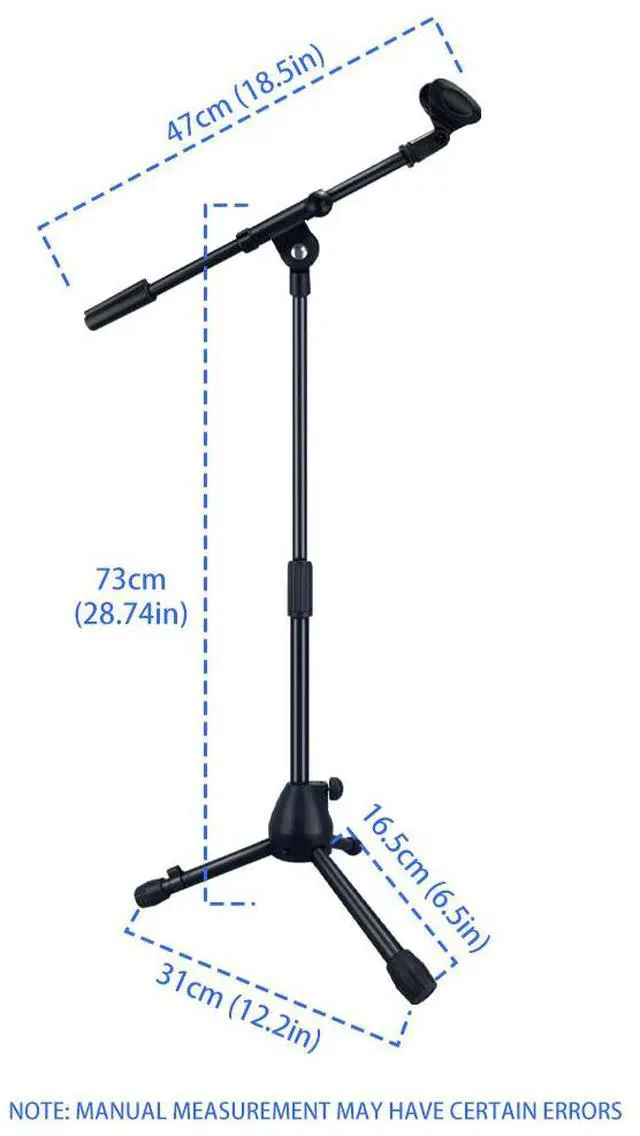 Alt view image 7 of 7 - Adjustable microphone stand, suitable for guitar and drum performances.