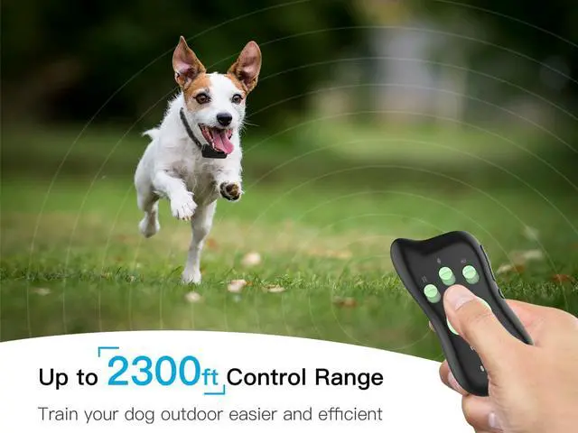 Alt view image 2 of 5 - Dr.Trainer T1s Dog Shock Collar with Remote, Rechargeable Dog Training Collar with 3 Modes, Up to 2300ft Remote Range
