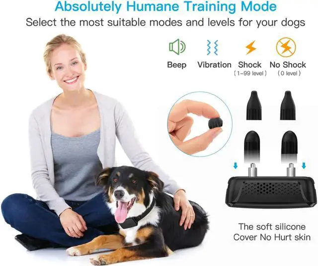Alt view image 3 of 5 - Dr.Trainer T1s Dog Shock Collar with Remote, Rechargeable Dog Training Collar with 3 Modes, Up to 2300ft Remote Range