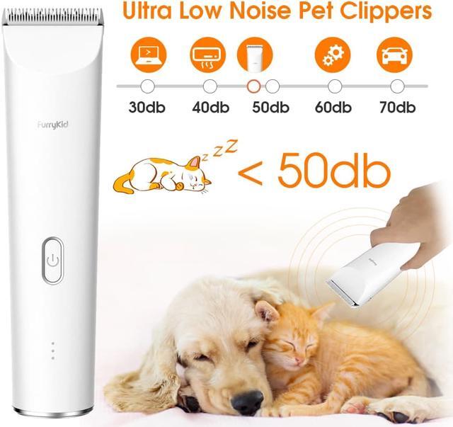 Alt view image 2 of 7 - Dog Clippers Professional Cordless Dog Grooming Kit, Low Noise & Rechargeable & Safe & Sharp Dog Hair Clippers for Thick Coats Trimmers, Hair Clippers Set with Comb Guides for Dogs Cats Pets