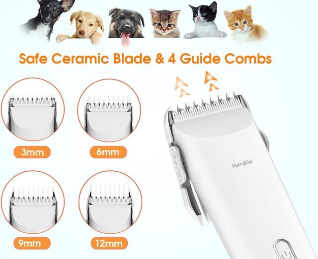 Alt view image 5 of 7 - Dog Clippers Professional Cordless Dog Grooming Kit, Low Noise & Rechargeable & Safe & Sharp Dog Hair Clippers for Thick Coats Trimmers, Hair Clippers Set with Comb Guides for Dogs Cats Pets