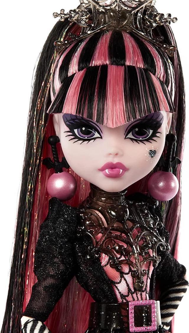 Alt view image 6 of 6 - Monster High Draculaura Doll, Special Howliday Edition, Pink and Black Gown, High Fashion, Holiday Collection, Gifts for Girls and Boys