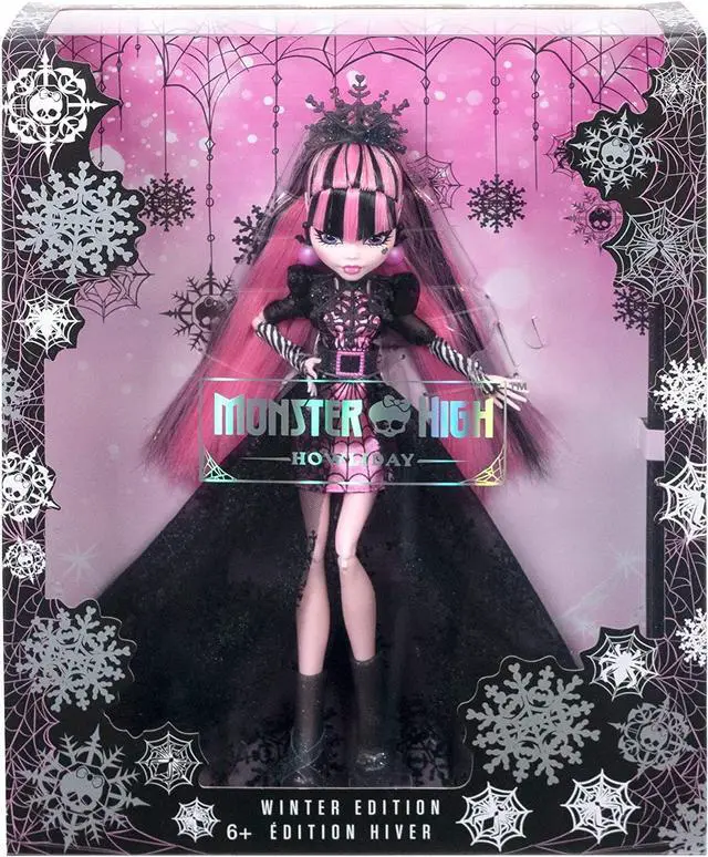 Alt view image 2 of 6 - Monster High Draculaura Doll, Special Howliday Edition, Pink and Black Gown, High Fashion, Holiday Collection, Gifts for Girls and Boys