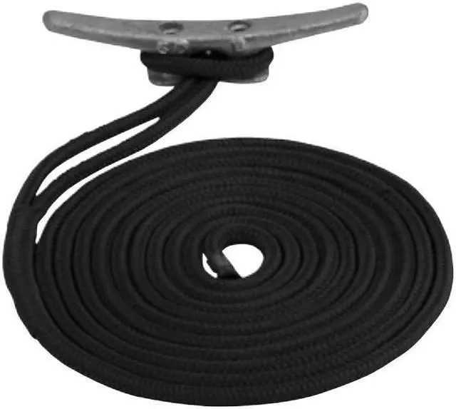 Alt view image 6 of 6 - Sea-Dog Double Braided Nylon Dock Line - 1/2" x 20' - Black