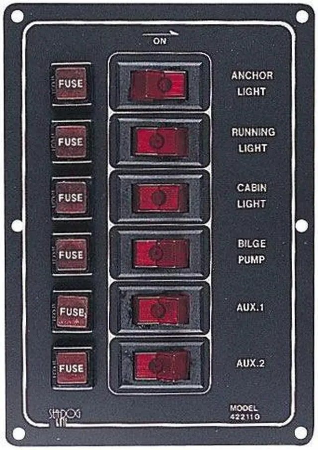 Alt view image 3 of 3 - Sea-Dog 422110-1 Aluminum Vertical Switch Panel